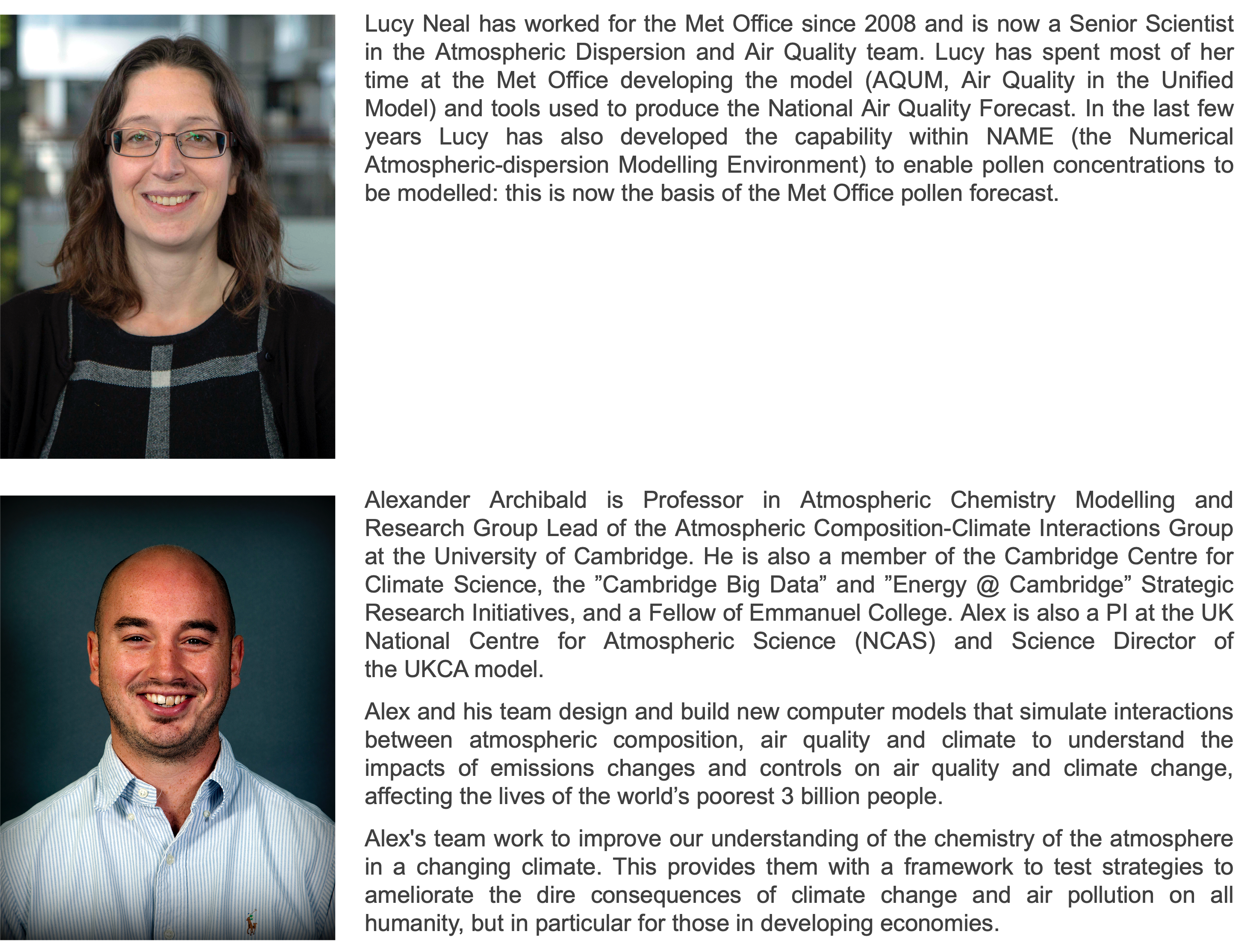 image of keynotes Lucy and Alex