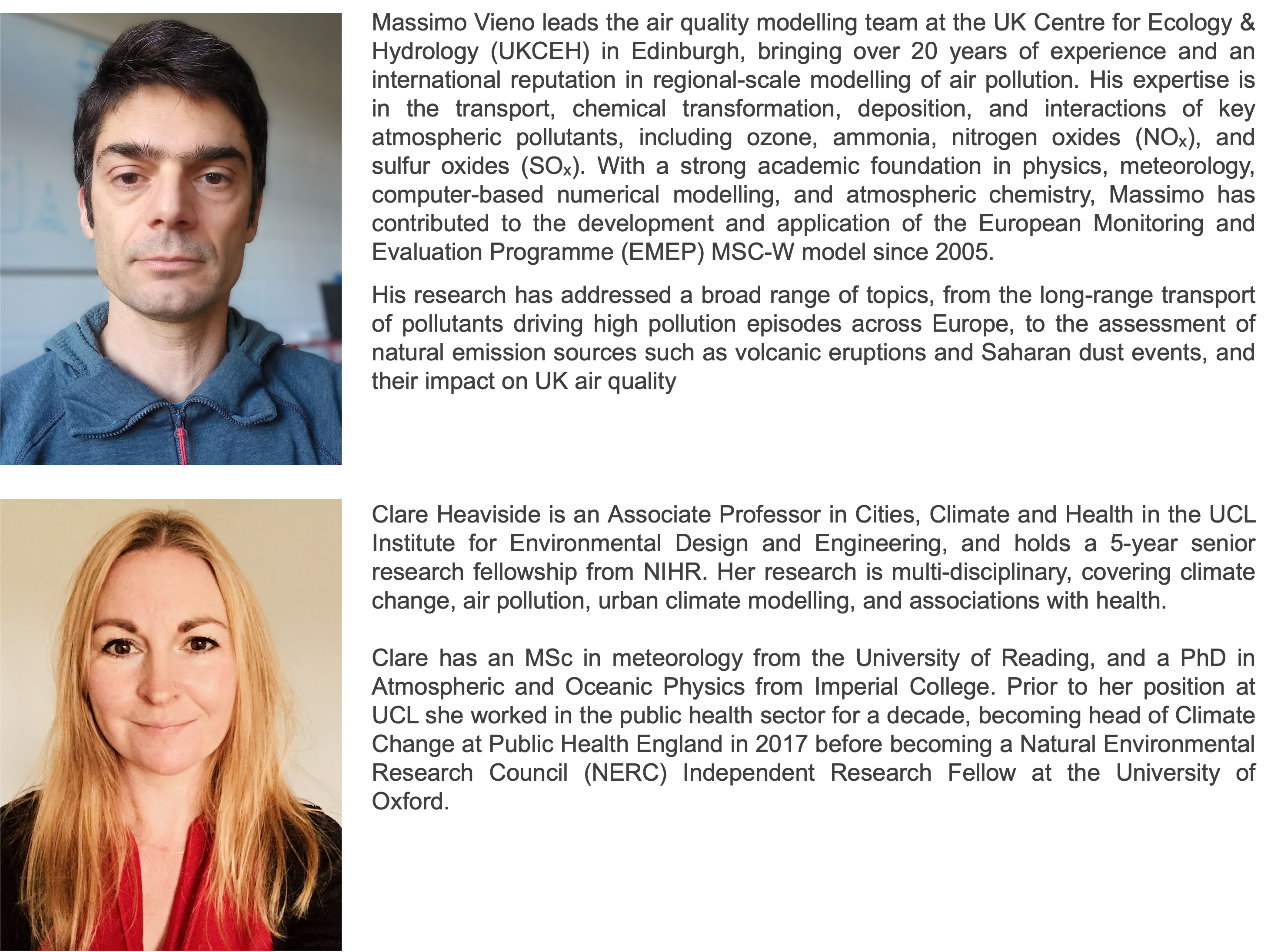 image of keynotes Massimo and Clare